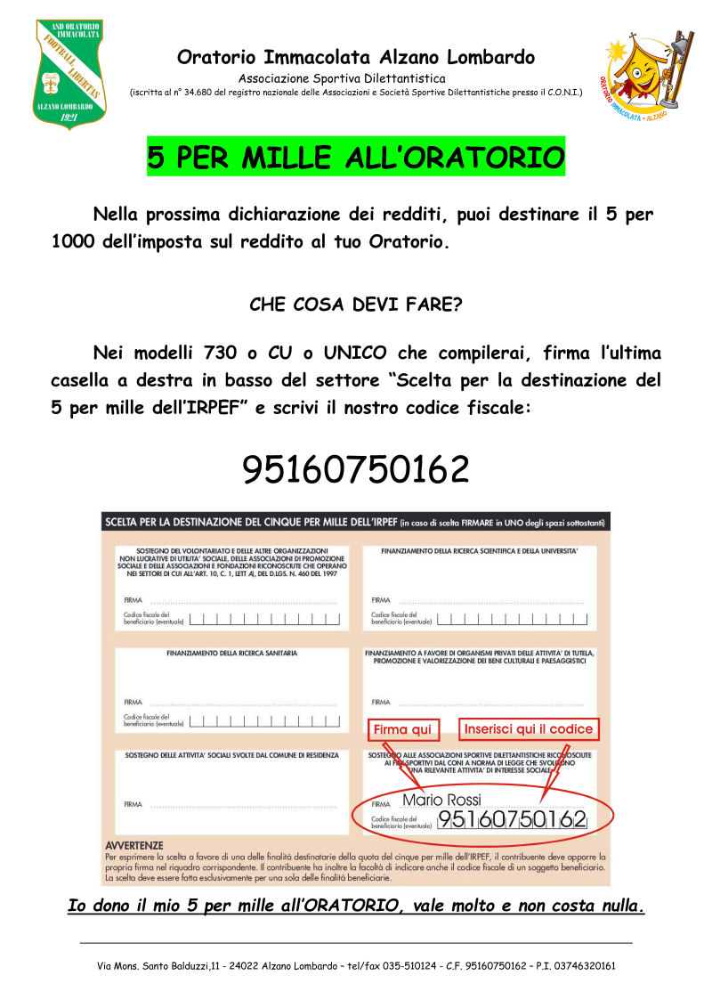 5x1000 Oratorio2016